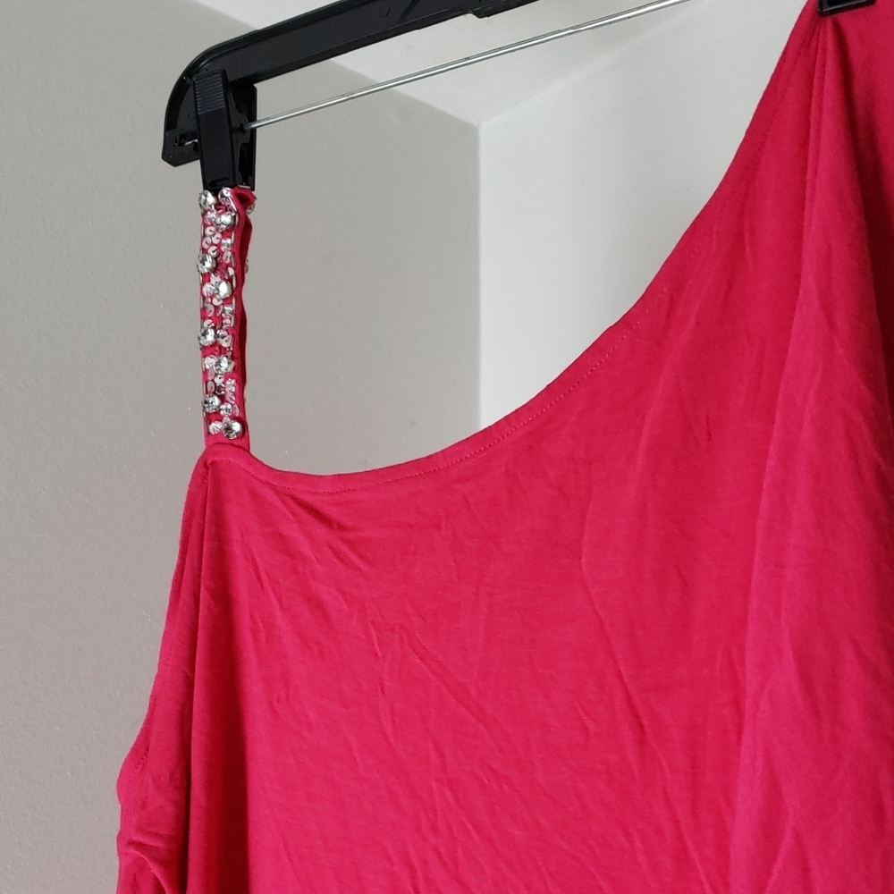 INC International Concepts Pink One-Shoulder Top